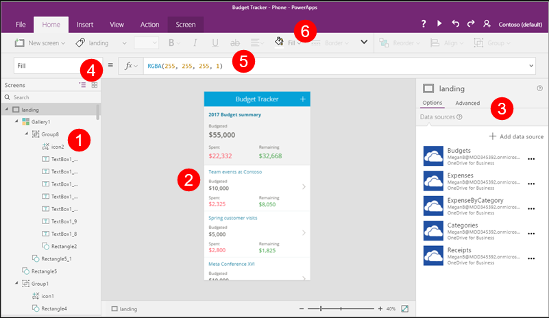 Wygląd Microsoft PowerApps